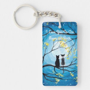 Je t'aime à la lune et le chat arrière