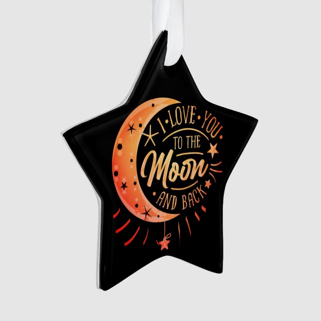 Je T'Aime À La Lune Retour Noir Moderne Cadeau (devant)