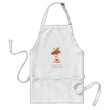 "je t'aime au coeur" tablier de cuisine pomme