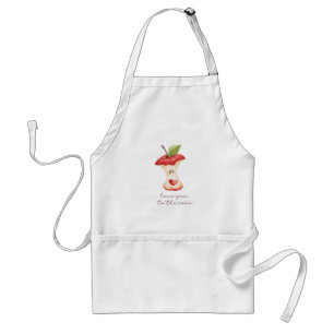 "je t'aime au coeur" tablier de cuisine pomme