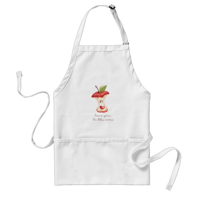 "je t'aime au coeur" tablier de cuisine pomme (Devant)