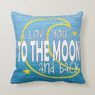 Je t'aime au coussin de lune et de dos