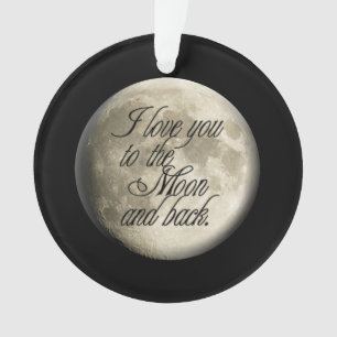 Je t'aime au lunaire réaliste de lune et de dos