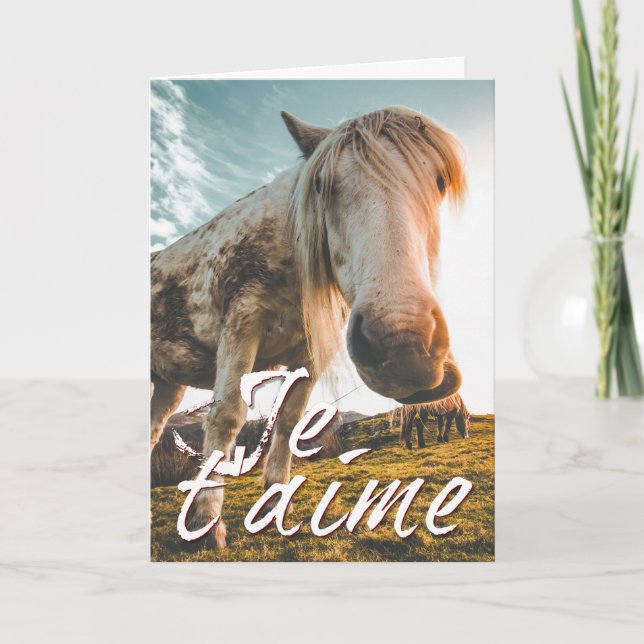 Je taime avec regardé cheva karte (Vorderseite)