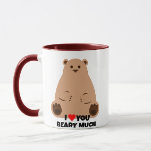 Je t'aime Beary Beaucoup Valentine's Day Mug Desig