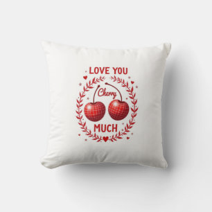 Je t'aime beaucoup Cerise Coussin