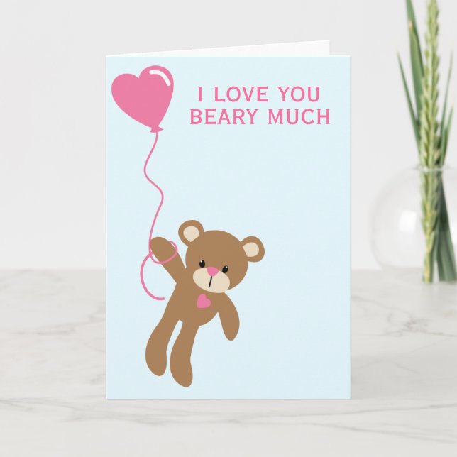 Je t'aime beaucoup faire attention - Carte de voeu (Devant)
