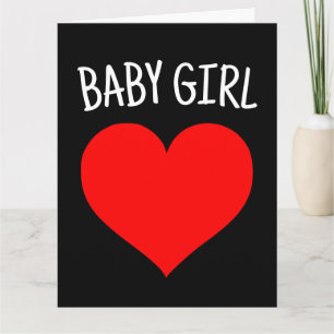 JE T'AIME BÉBÉ FILLE ROMANTIQUE CARTE DE SALUT ELL