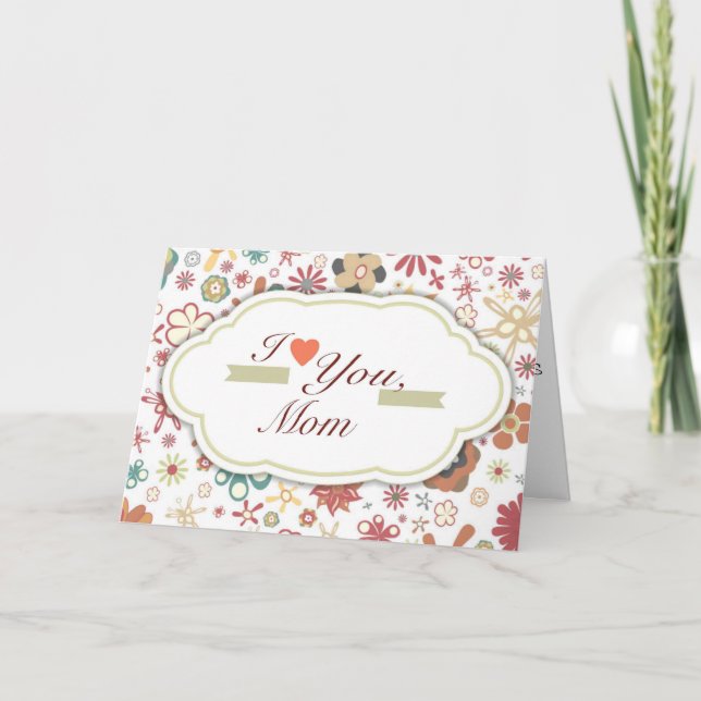 Je t'aime carte de voeux de maman (Devant)