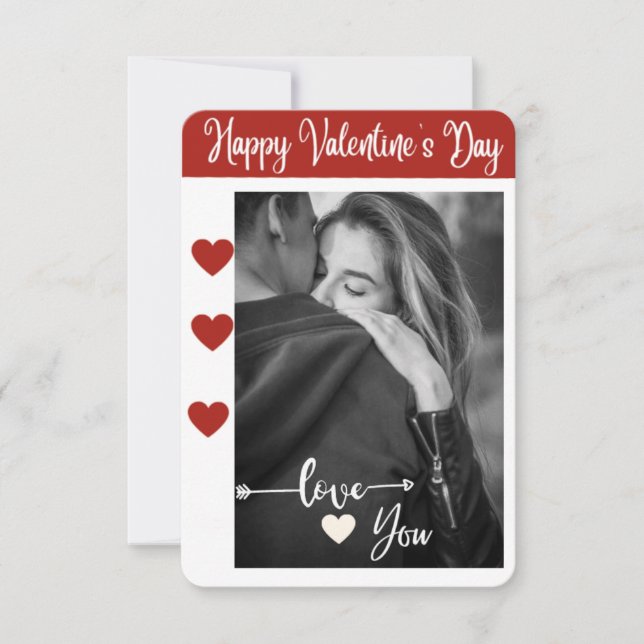Je t'aime carte photo de la Saint Valentin (Devant)