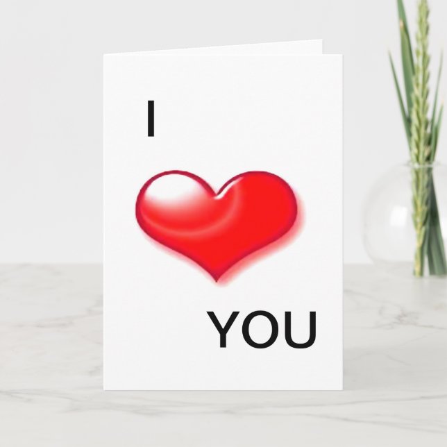 Je t'aime cartes de voeux de Saint Valentin de (Devant)