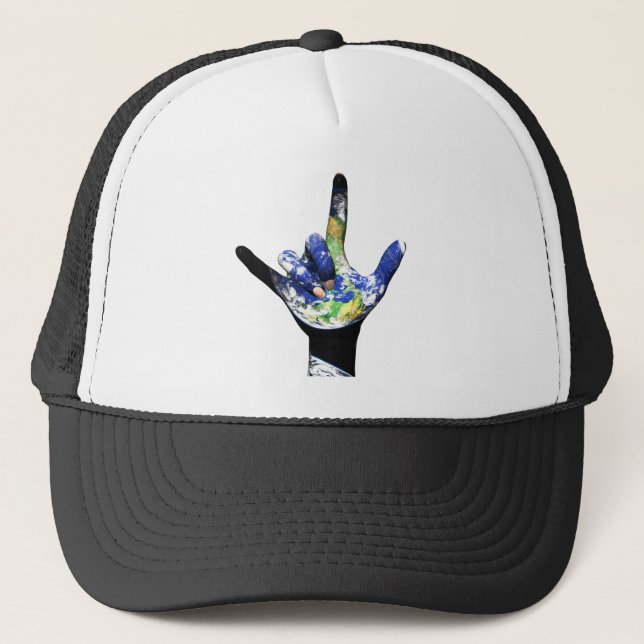 Je t'aime casquette de la terre de planète (Devant)