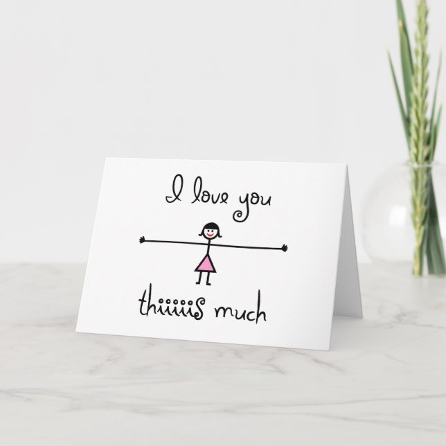 Je t'aime cette carte (Devant)