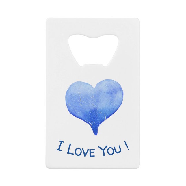 Je t'aime Coeur Bleu mignon Saint Valentin (Devant)