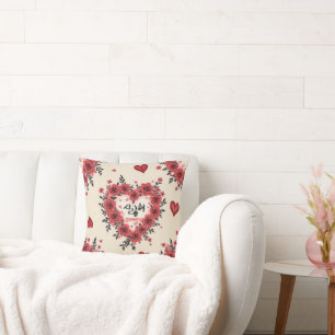 Je t'aime coussin de coeur