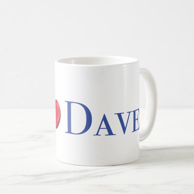 Je t'aime Dave mug (Devant droit)