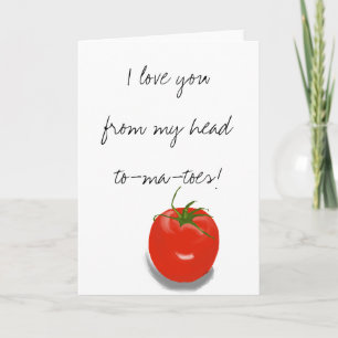Je T'Aime De Ma Carte Tête Tomates