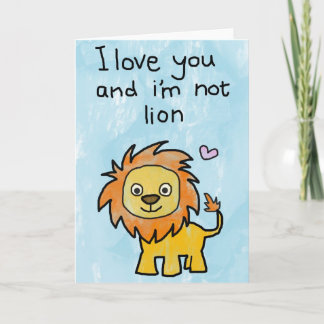 Je t'aime et moi ne suis pas le lion - carte de