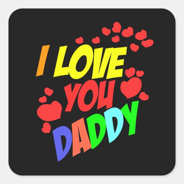Je T'Aime Étiquette Papa (Devant)