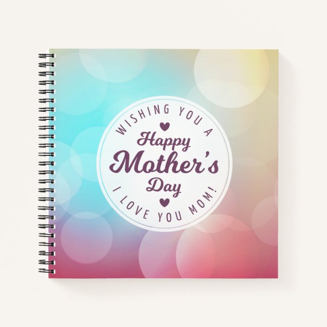 Je t'aime Fête des mères de maman | Carnet (Devant)