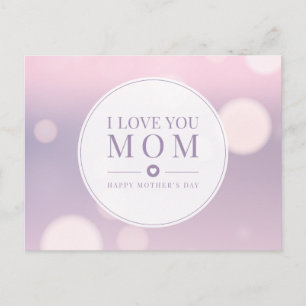 Je t'aime Fête des mères de maman Carte postale