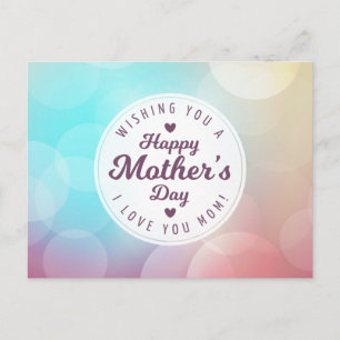 Je t'aime Fête des mères de maman Carte postale