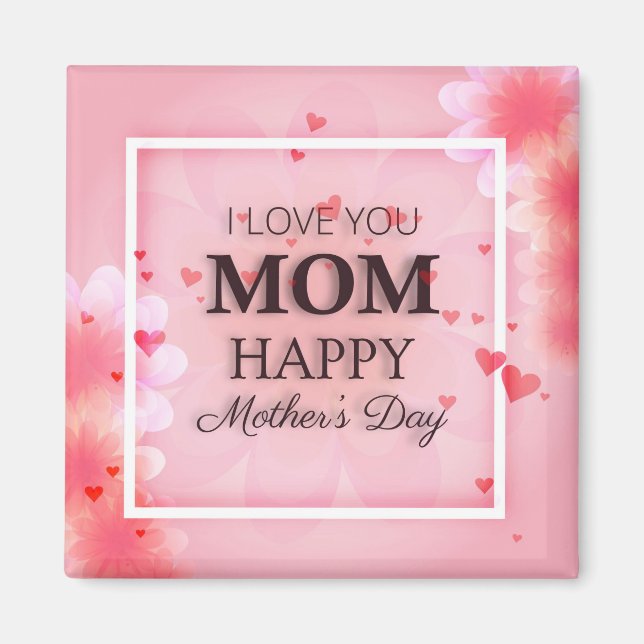 Je t'aime Fête des mères de maman | Magnet (Devant)
