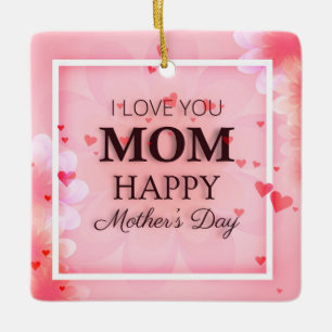Je t'aime Fête des mères de maman   Ornement