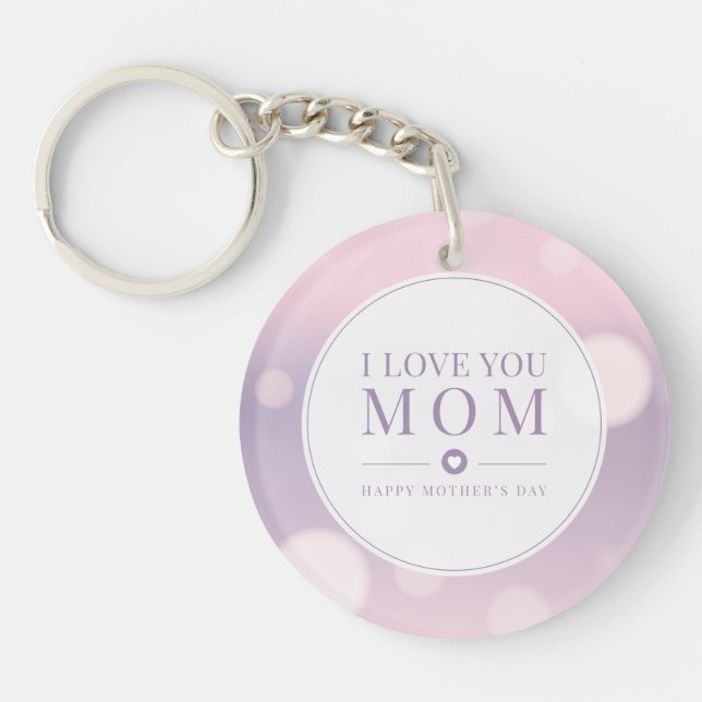 Je t'aime Fête des mères de maman | PORTE - CLÉ (Devant)