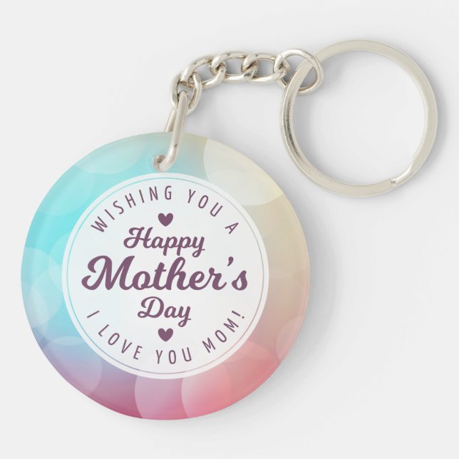 Je t'aime Fête des mères de maman | PORTE - CLÉ (Dos)