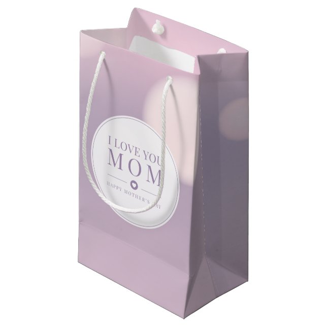 Je t'aime Fête des mères de maman | Sac cadeau (Devant Angle)