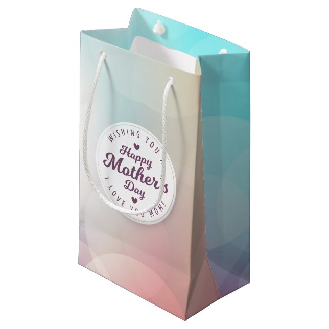 Je t'aime Fête des mères de maman | Sac cadeau (Devant Angle)