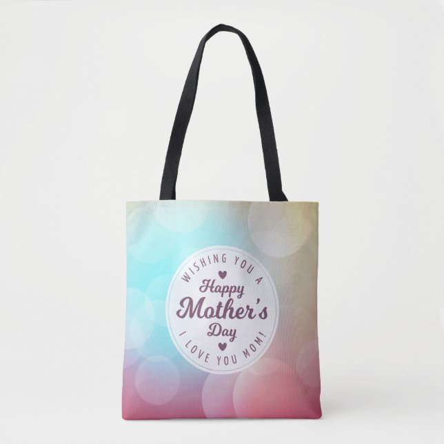 Je t'aime Fête des mères de maman | SAC FOURRE-TOU (Devant)