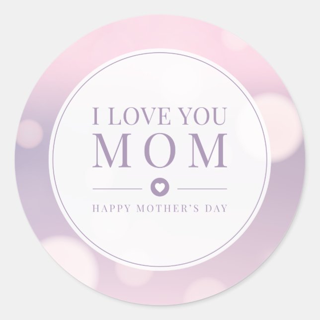 Je t'aime Fête des mères de maman | Sticker (Devant)