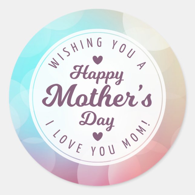 Je t'aime Fête des mères de maman | Sticker (Devant)