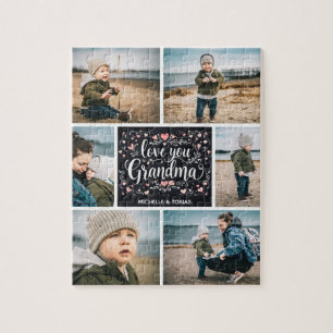 "Je t'aime grand-mère" Puzzle photo personnalisé  
