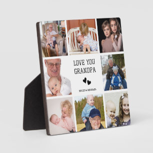 Je T'Aime, Grand-Père   Plaque photo Collage moder
