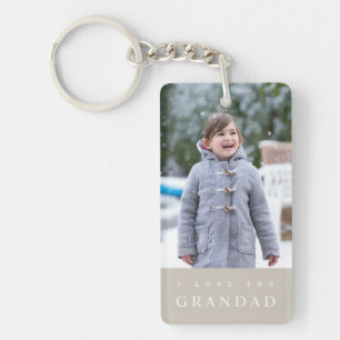 Je t'aime Grand-père Taupe Beige Moderne 2 Photo