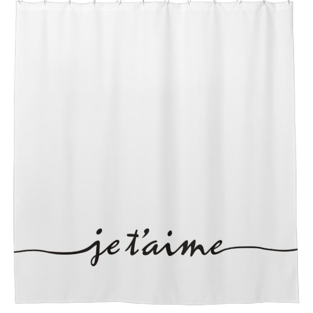 je t'aime - i-Liebe Sie auf französisch - Duschvorhang (Vorderseite)