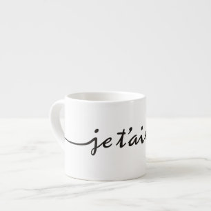 je t'aime - i-Liebe Sie auf französisch - Espressotasse