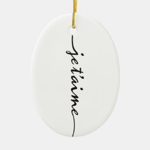 je t'aime - i-Liebe Sie auf französisch - Keramikornament