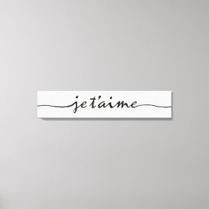 je t'aime - i-Liebe Sie auf französisch - Leinwanddruck