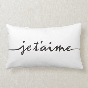 je t'aime - i-Liebe Sie auf französisch - Lendenkissen