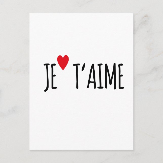 Je taime - i Love u - Carte postale - Poste (Devant)