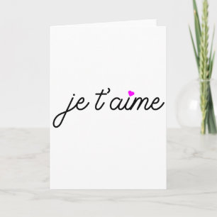 Je Taime I Love You Lustiges Französisch Valentins Karte