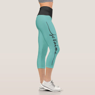 je t'aime - Ich liebe dich auf Französisch 2 Capri Leggings