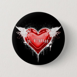 Je t'aime (Ich Liebe dich) Button