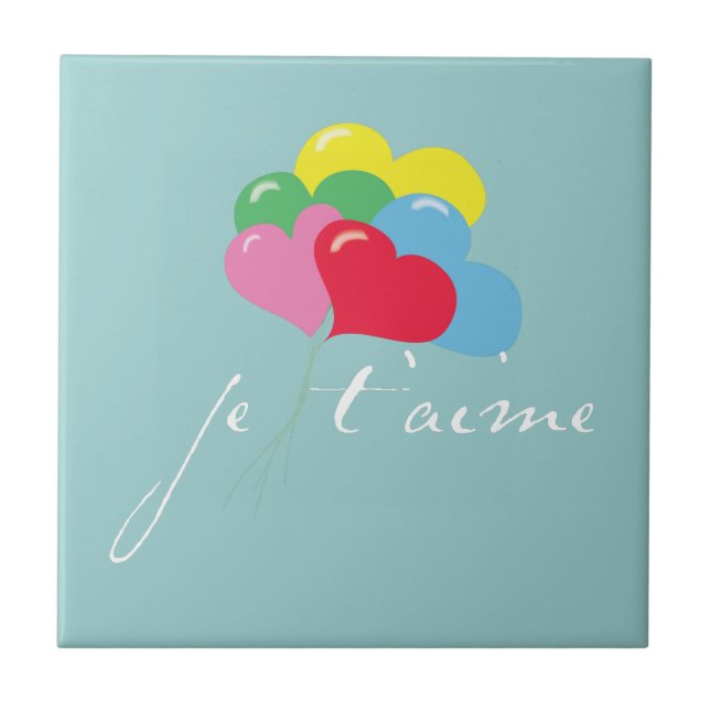 Je' taime (Ich Liebe dich) Fliese (Vorderseite)