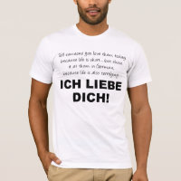 Je t'aime Ich Liebe Dich T-Shirt drôle