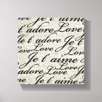 Je T'Aime, Je t'aime, Toile Enveloppée